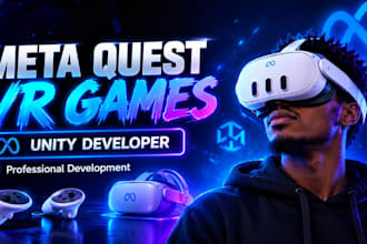 develop 3d mobile games, VR games and metaverse meta quest