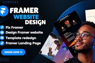 design and develop a modern responsive framer website framer landing page