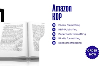 format your ebook and paperback for amazon KDP publishing