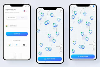 e scooter app, e bike app, ridesharing app