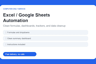 build a clean excel or google sheets tracker with formulas