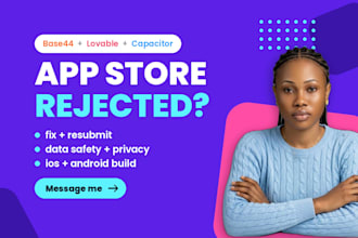 base44 app store rejection fix base44 capacitor google play data safety aab