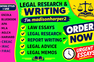 do law,essay, legal research and business law in 24 hrs