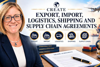 create export, import, logistics, shipping and supply chain agreements