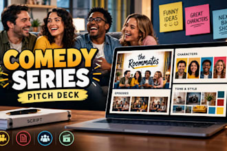 compelling comedy series pitch deck presentation communicating storytelling