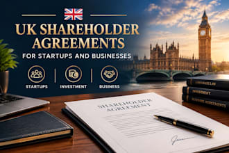 draft UK shareholder and investment agreements for startups