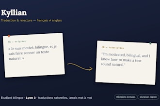 translate and proofread your text from french to english