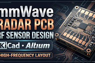 design mmwave radar pcb, rf sensor board, kicad and altium hardware