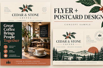 design a print ready flyer or postcard for your business