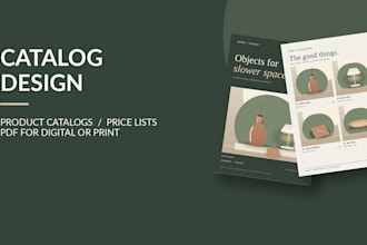 design a clean PDF product catalog or price list