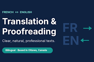 translate and proofread french to english documents
