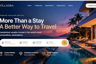 design vacation rental, airbnb and short term rental website