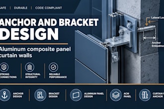 anchor and bracket design for aluminum composite panel curtain walls
