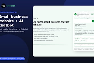 build a small business website with an ai faq chatbot