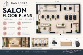 design salon floor plans beauty shop interior layout cad drawings
