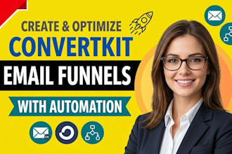 create convertkit email funnels and automated sequences