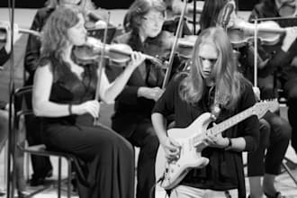 record professional electric guitar solos