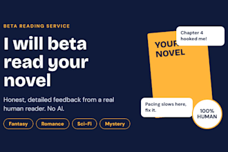 beta read and critique your fantasy, romance, or scifi novel