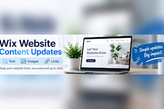 update website content, images, and links in wix or wordpress