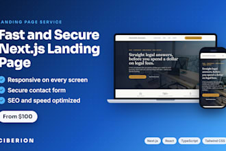 build a fast and secure nextjs landing page