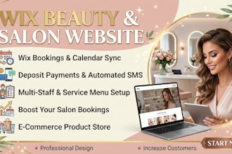 build a wix beauty salon website, spa, and wix booking system