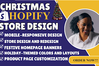 design or redesign a christmas shopify store for holiday sales