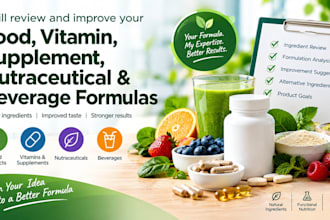 develop food vitamin supplement nutraceutical and beverage formulations