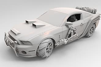 create 3d car models, truck models, realistic automotive renders and 3d printing