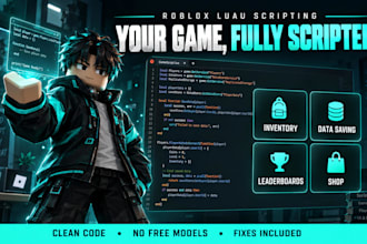 develop roblox game, combat system, vfx, fighting and rpg script, roblox ui