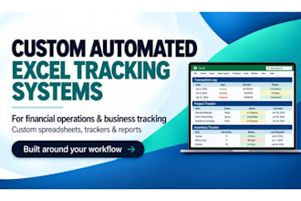 build automated excel trackers for income, expenses, sales and inventory