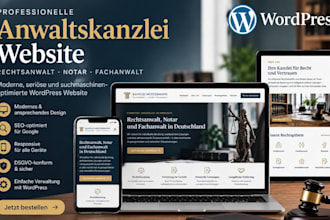 design a german lawyer, attorney, and notary wordpress website