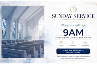 design modern church flyer for events and programs