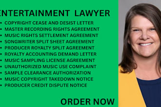 be your music lawyer for stolen beats, sampling, copyright and royalty splits