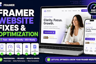 fix optimize your framer website for german coaches, creators female led brands