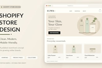 design a professional shopify store for your business