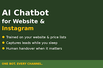create an ai chatbot for your website or instagram