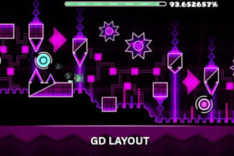 create a custom geometry dash level and layout