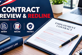 review and redline employment contracts and workplace