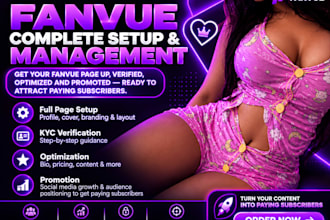 create fanvue, setup, and do ky for you