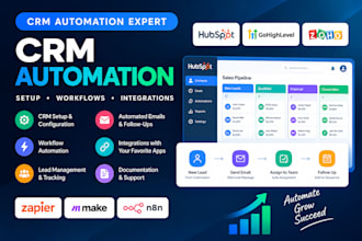 hubspot CRM setup, lead nurturing, sales pipeline and workflow automation expert