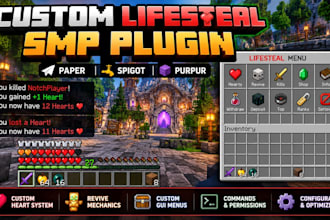 create custom lifesteal smp plugin for minecraft paper spigot purpur server java