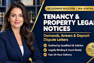 draft a security deposit dispute letter as a UK solicitor