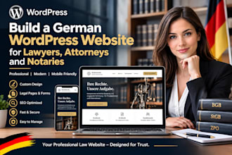 build a german wordpress websites for lawyers, attorneys, and notaries