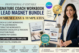 create an editable canva coaching workbook for your online program