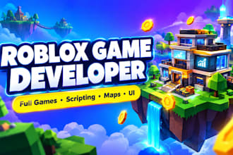 develop your full roblox game, be your roblox scripter and developer