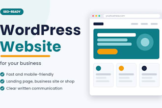 build a fast SEO ready wordpress website for your business