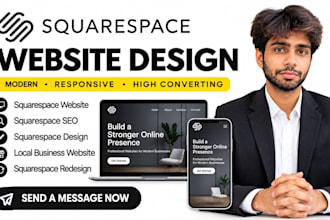 squarespace website design or redesign squarespace website development