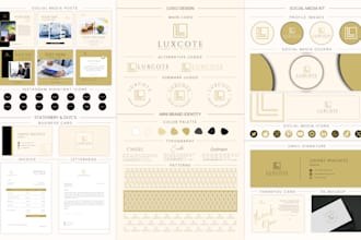 design luxury minimalist logo, branding kit, and brand identity