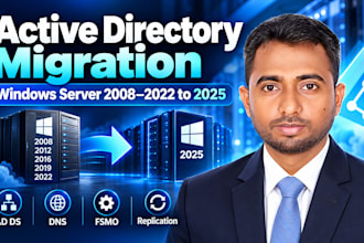 migrate active directory from windows server 2008 2012 2016 2019 to 2025