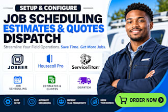 setup job scheduling estimates quotes dispatch housecall pro jobber servicetitan